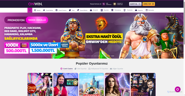 Security scan screenshot of http://onwin3041.com/