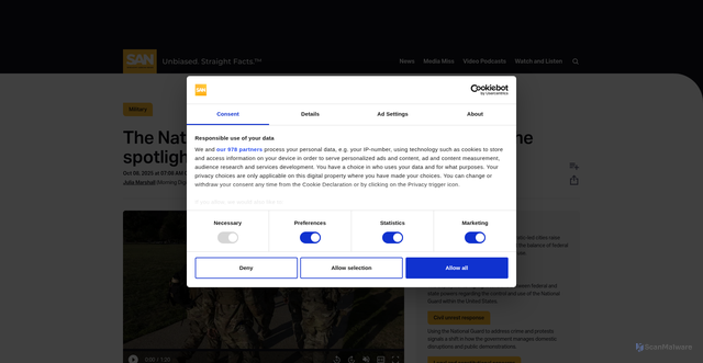 Security scan screenshot of https://san.com/cc/the-national-guard-what-it-does-and-why-its-in-the-spotlight/