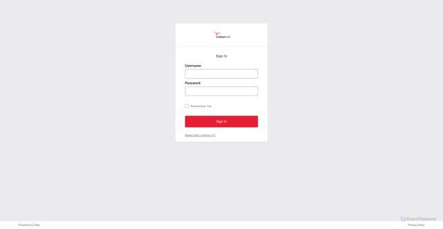 Security scan screenshot of https://cardinalb2b.customdomains.okta.com
