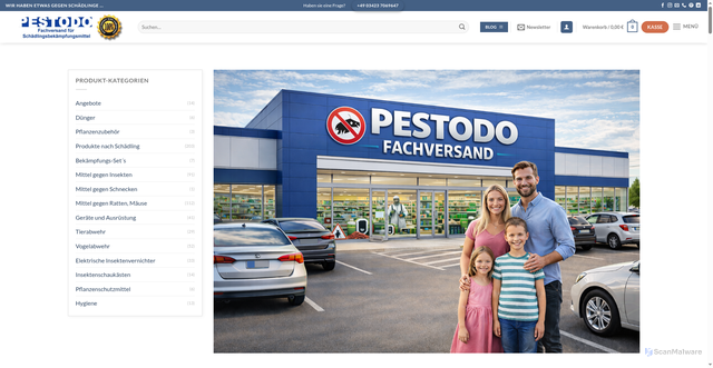 Security scan screenshot of https://shop.pestodo.de/