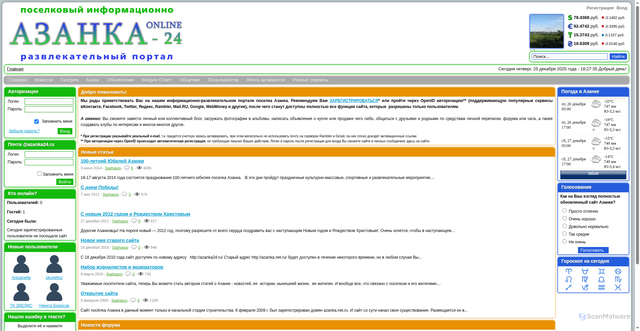 Security scan screenshot of https://azanka24.ru