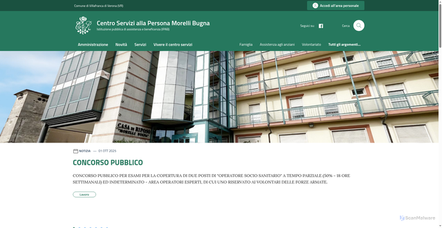 Security scan screenshot of https://www.morellibugna.com/