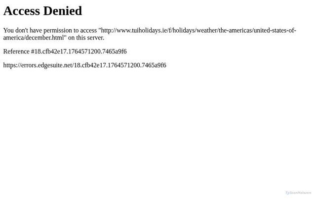 Security scan screenshot of https://www.tuiholidays.ie/f/holidays/weather/the-americas/united-states-of-america/december.html