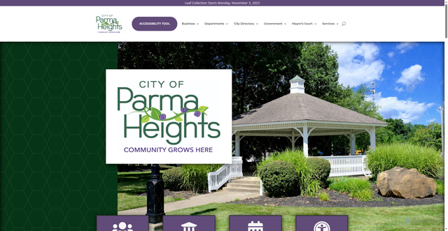 Security scan screenshot of https://parmaheightsoh.gov/