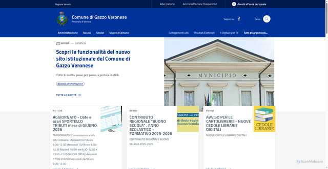 Security scan screenshot of https://www.comune.gazzo.vr.it