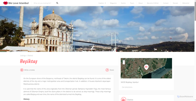 Security scan screenshot of https://www.weloveist.com/listing/besiktas