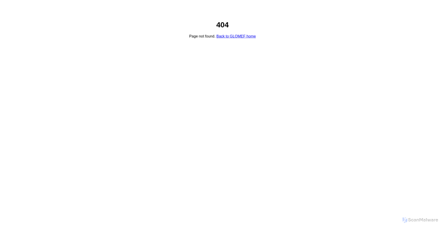 Security scan screenshot of https://glomef.org/