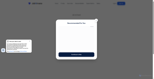 Security scan screenshot of https://jobnirvana.netlify.app/job/risk-analyst-i-at-osaic-saint-petersburg-fl-1770168827692