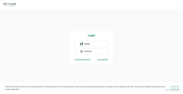 Security scan screenshot of https://customer.tofindout.se/