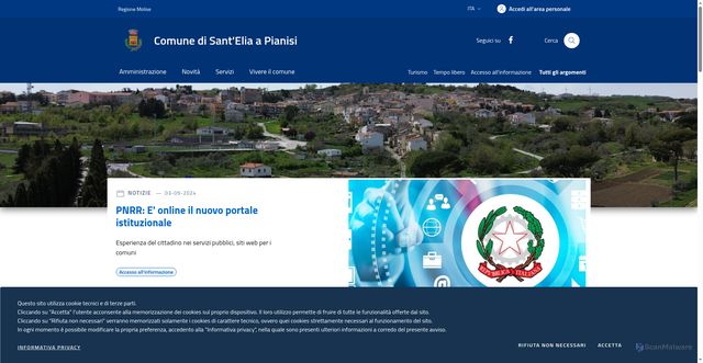 Security scan screenshot of https://www.comune.santeliaapianisi.cb.it