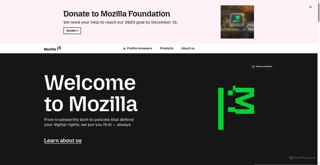 Security scan screenshot of https://www.mozilla.org