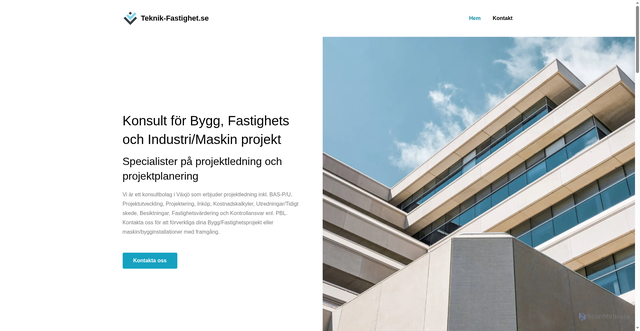 Security scan screenshot of https://teknik-fastighet.se