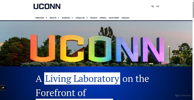 Security scan screenshot of https://uconn.edu/