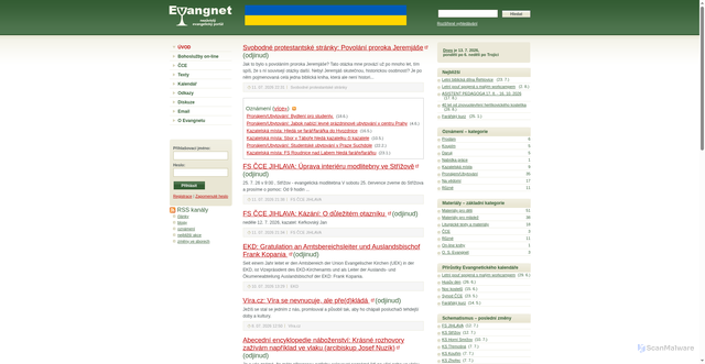Security scan screenshot of https://www.evangnet.cz