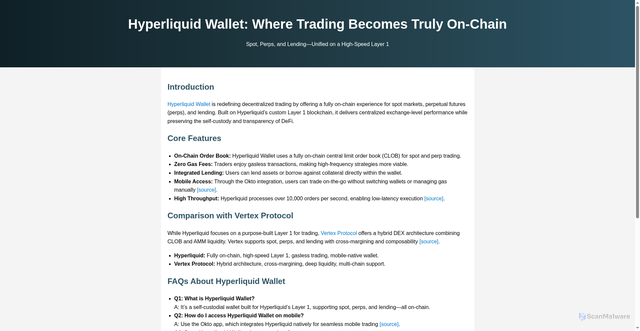 Security scan screenshot of https://public-hyperliquid-wallet.pages.dev/