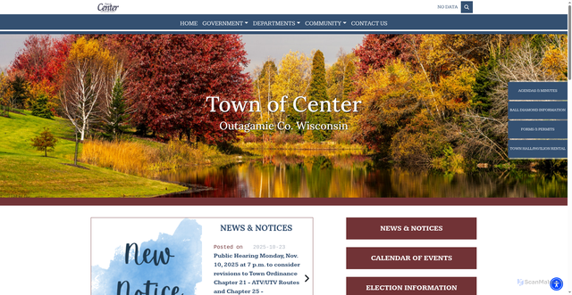 Security scan screenshot of https://centerwi.gov/