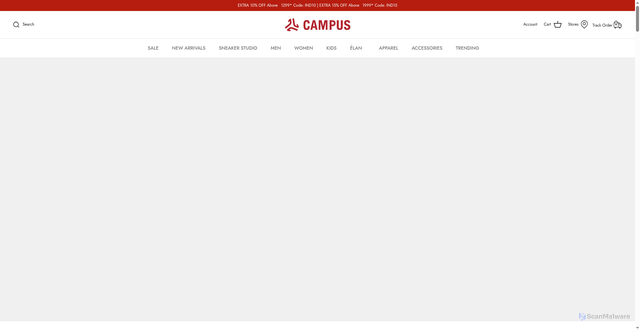 Security scan screenshot of https://www.campusshoes.com