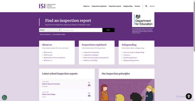 Security scan screenshot of http://www.isi.net/