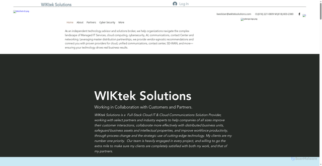 Security scan screenshot of https://wikteksolutions.com