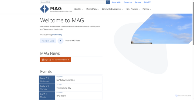 Security scan screenshot of https://magutah.gov/
