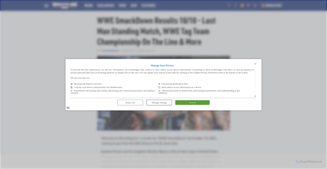 Security scan screenshot of https://www.wrestlinginc.com/1993253/wwe-smackdown-october-10-last-man-standing-match-wwe-tag-team-championship-on-line-more/