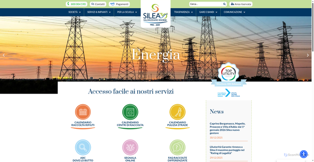 Security scan screenshot of https://www.sileaspa.it/