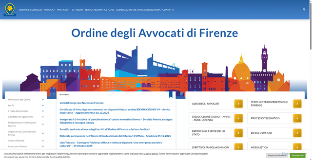 Security scan screenshot of https://www.ordineavvocatifirenze.eu/