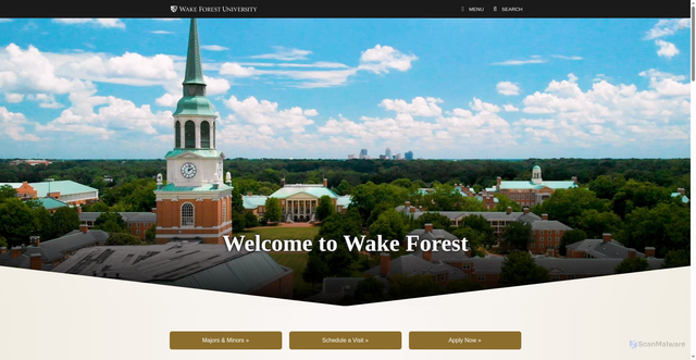 Security scan screenshot of https://www.wfu.edu/
