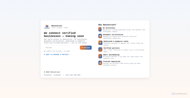 Security scan screenshot of https://revoxtrust.pages.dev/