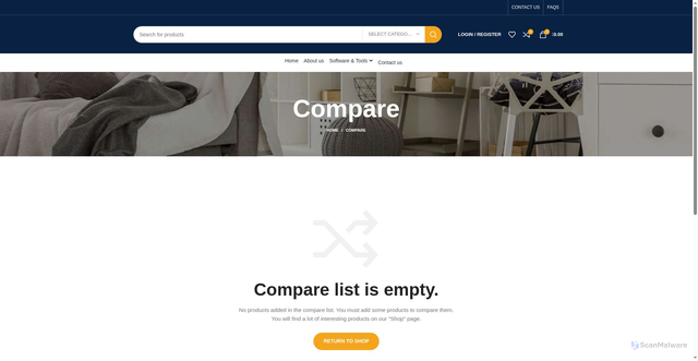 Security scan screenshot of https://affiliateonlinemarket.com/compare/