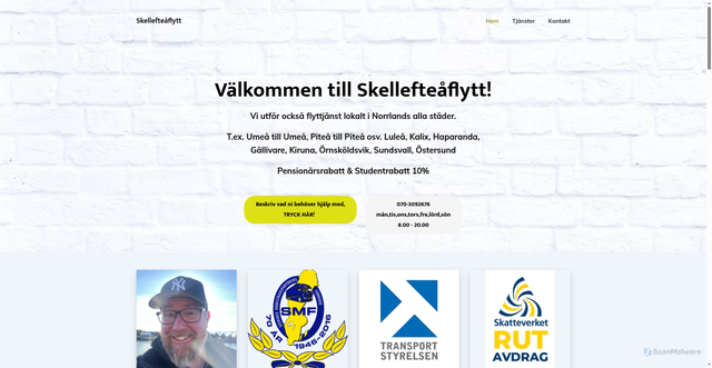 Security scan screenshot of https://xn--skellefteflytt-tib.se
