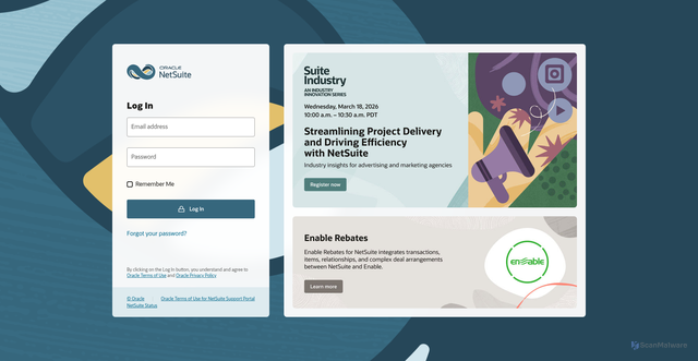 Security scan screenshot of https://11215509.app.netsuite.com