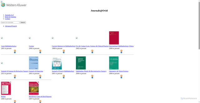 Security scan screenshot of https://access.ovid.com