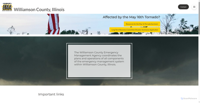 Security scan screenshot of https://williamsoncountyema-il.gov/