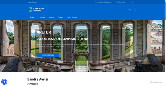 Security scan screenshot of https://www.agenziacampaniaturismo.it:443/