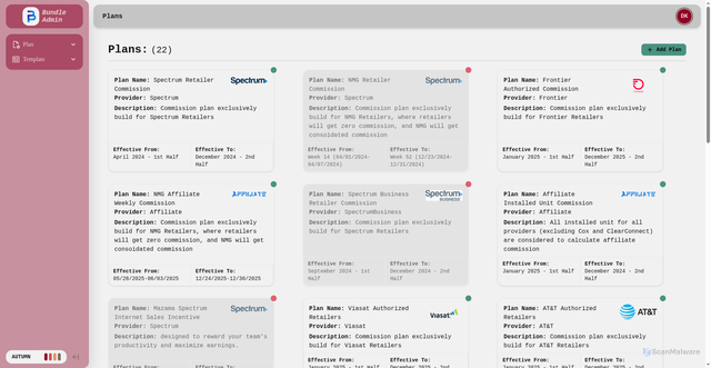 Security scan screenshot of https://bundle-admin.vercel.app/