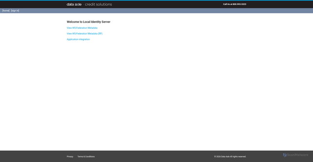 Security scan screenshot of https://auth.credit.net