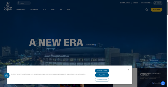 Security scan screenshot of https://www.grandcasinomn.com/