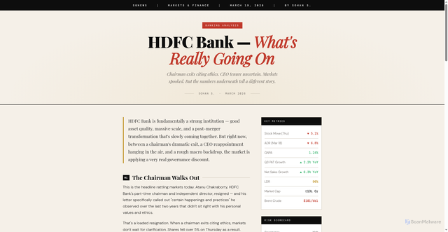 Security scan screenshot of https://sgnewshdfcbank-1la8y4umn9.edgeone.app/