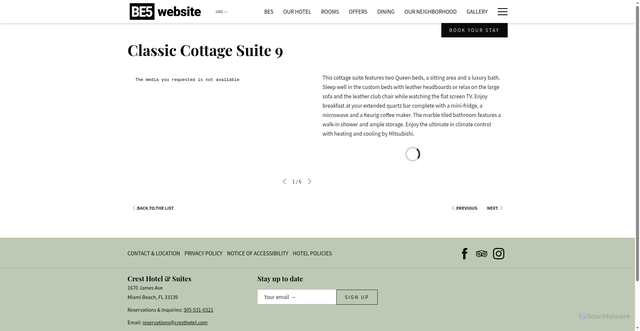 Security scan screenshot of https://jp-webperf-be5-test-1.xo7test.com/rooms/classic-cottage-suite-9
