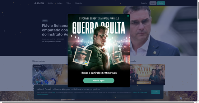 Security scan screenshot of https://www.brasilparalelo.com.br/noticias