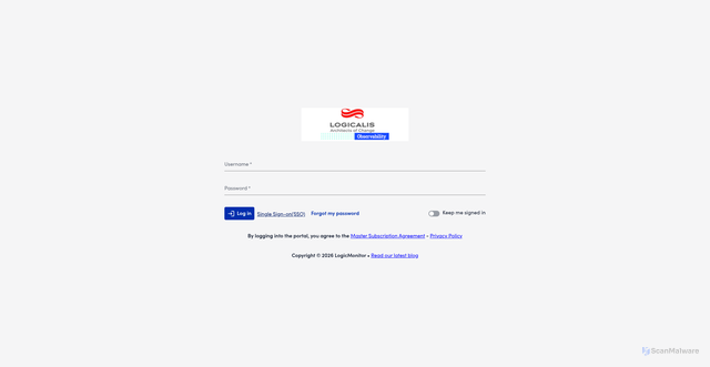 Security scan screenshot of https://logicalis.logicmonitor.com