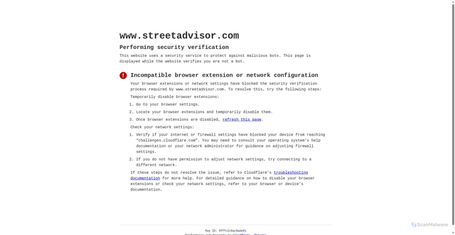 Security scan screenshot of https://www.streetadvisor.com/staten-island-new-york-city-new-york