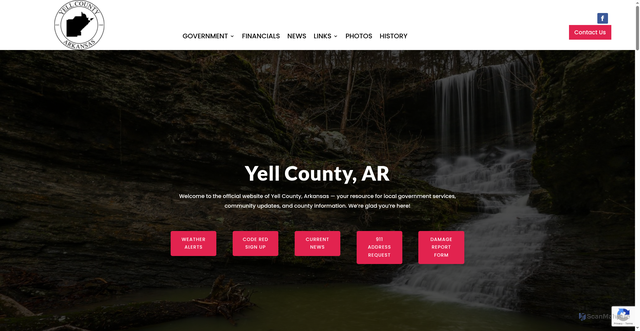Security scan screenshot of https://yellcountyar.gov/