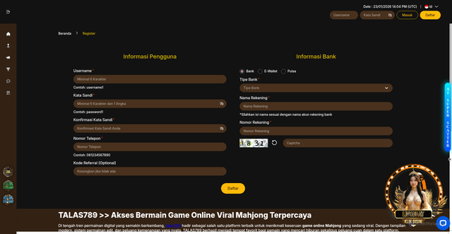 Security scan screenshot of https://talas789terea.com/register