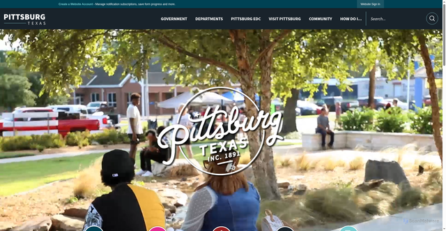 Security scan screenshot of https://pittsburgtx.gov/