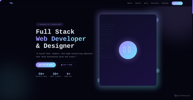 Security scan screenshot of https://yasir-portfolio-zbsgxfm3ng.edgeone.app/