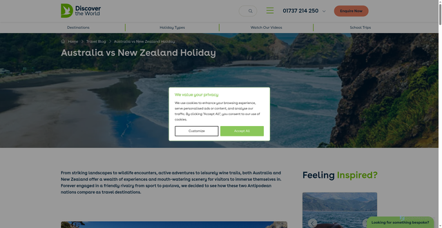 Security scan screenshot of https://www.discover-the-world.com/blog/australia-vs-new-zealand/