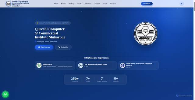 Security scan screenshot of https://qureshi-academy-dp1z0pxpbfm1.edgeone.dev/