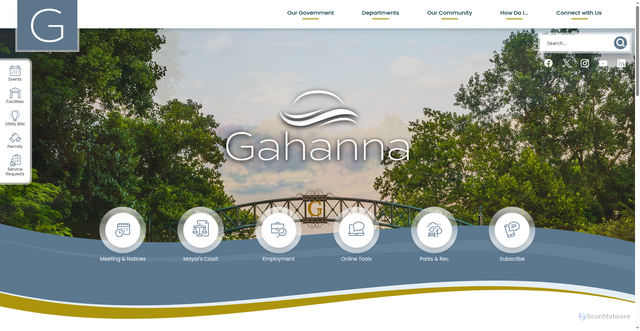 Security scan screenshot of https://gahanna.gov/